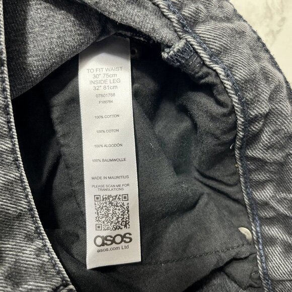 ASOS Straight Leg Jeans Black Women's Size 30 EUC - Picture 8 of 9